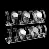 AAGAZA Show Case Stand Transparent C Shape Show Universal Portable Acrylic Multi Tier Organizer, Stand Wrist Watch Displays Rack Holder, 2 Tier/1547 (Color : 2 Tier) view 4