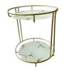 AAGAZA Double Layer Decoration Texture Display Stand Shelves Display Holder for Bedroom s Bathroom - White Bottom/1741 view 1