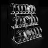 AAGAZA Show Case Stand Transparent C Shape Show Universal Portable Acrylic Multi Tier Organizer, Stand Wrist Watch Displays Rack Holder, 2 Tier/1547 (Color : 3 Tier) view 3