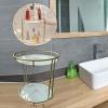 AAGAZA Double Layer Decoration Texture Display Stand Shelves Display Holder for Bedroom s Bathroom - Pink Pattern/1739 view 2