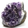 130g 2.4" Deep Purple Amethyst Quartz Cluster Natural Sparkling Gemstone Crystal Mineral Rough Geode Specimen - Uruguay + One Polished Clear Quartz Cabochon view 1