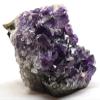 130g 2.4" Deep Purple Amethyst Quartz Cluster Natural Sparkling Gemstone Crystal Mineral Rough Geode Specimen - Uruguay + One Polished Clear Quartz Cabochon view 3