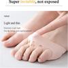 MoriAction Solutions High Heel Pads, Forefoot Pads Honeycomb Fabric, Women High Heels Invisible Socks, Non-Slip Soft Invisible Toe Socks, Relieving Foot Fatigue (Gray,10Pairs) view 2