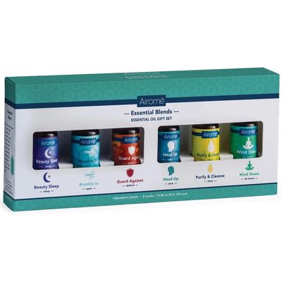 Airome, Essential Oils Blends Set of 6 (Each Bottle: 10ml), Aromatheray Starter Set Favorite Essential Oil Blends