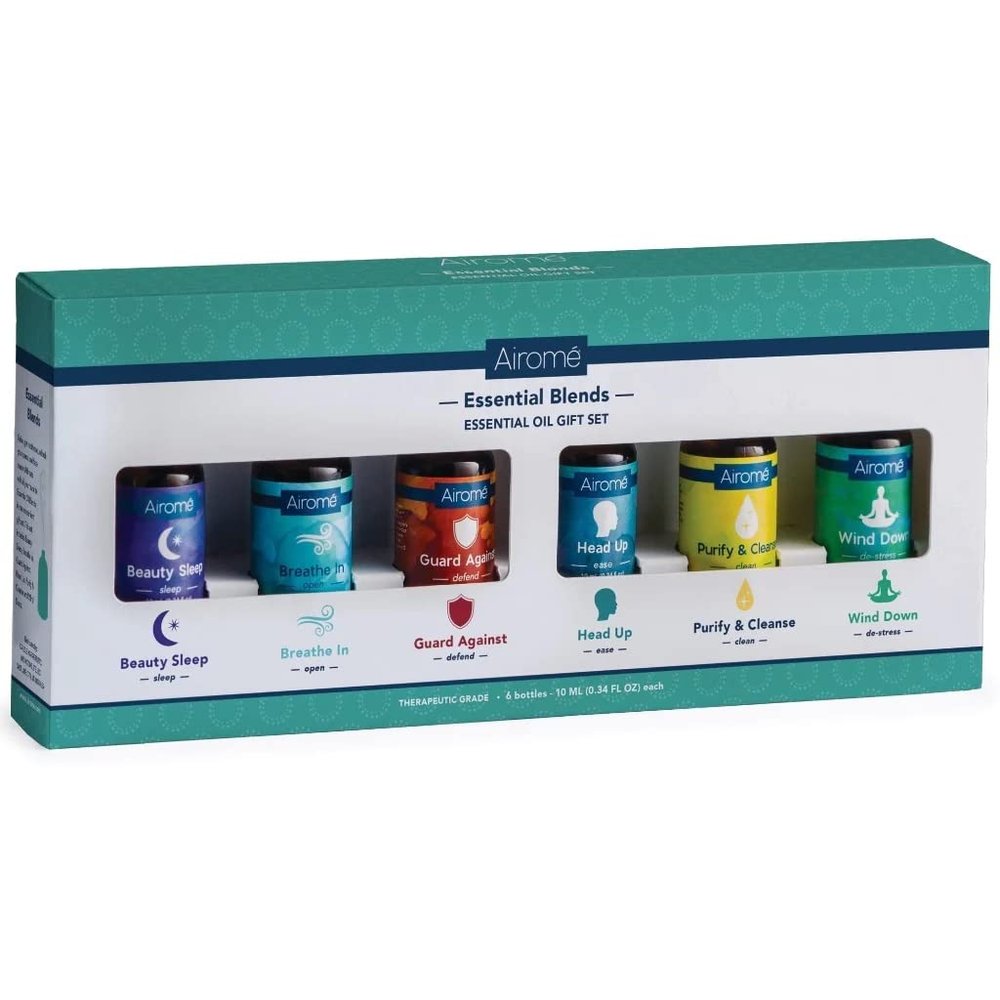 Airome, Essential Oils Blends Set of 6 (Each Bottle: 10ml), Aromatheray Starter Set Favorite Essential Oil Blends