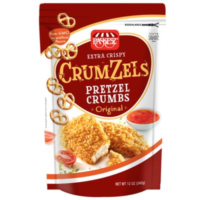 Snacktery Crumzels Pretzel Crumbs - Extra Crispy Pretzel Coating Mix for Breading, Baking & Elevating Your Fried Recipes - 12oz Resealable Pouch, Bursting with Original Flavor