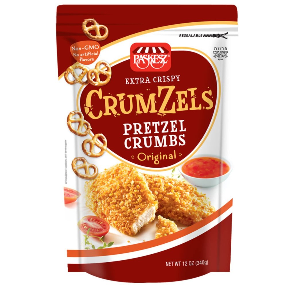 Snacktery Crumzels Pretzel Crumbs - Extra Crispy Pretzel Coating Mix for Breading, Baking & Elevating Your Fried Recipes - 12oz Resealable Pouch, Bursting with Original Flavor