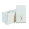 Luxe Party 112 Pack Monogram Napkins | Letter Y Initial | Disposable | Premium Airlaid | Linen Feel | Decorative Table Setting | Guest Towel Napkin | White and Gold view 1