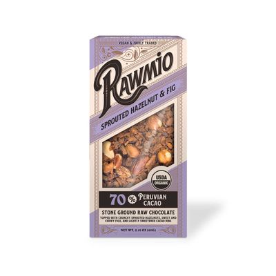 Rawmio Hazelnut & Fig Bark - 2.12 oz. - Raw, Organic, Vegan, Kosher - Pack of 12