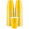 Amcrate Disposable Cups, Yellow 18-Ounce Plastic Party Cups, Strong and Sturdy for Wedding, Christmas, Halloween, 50 Pack view 1
