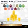 Amcrate Disposable Cups, Yellow 18-Ounce Plastic Party Cups, Strong and Sturdy for Wedding, Christmas, Halloween, 50 Pack view 2