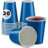 SparkSettings Disposable Paper Cups, 8 oz. Royal Blue Paper Coffee Cups, Strong and Sturdy Coffee Disposable Cups for Party, Wedding, Christmas, Halloween Hot Cups, Pack of 20 view 1