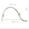 30-inch Designer Curved/Waved Bathroom Shower Grab Bar with Towel Bar, Right-Handed, Polished view 2