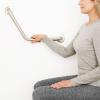 12-inch x 12-inch Boomerang Shaped Shower Grab Bar, Stainless Steel view 2