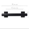 18-inch Coronado Designer Straight Bathroom Shower Grab Bar with Decorative Square Flanges, Matte Black view 2