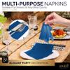 100 Pack Royal Blue Beverage Napkins, Big Party Pack, 2 Ply, Ideal for Wedding, Party, Birthday, Dinner, Lunch, Cocktails. (5 x 5) by Amcrate view 4