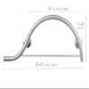 30-inch Designer Curved/Waved Bathroom Shower Grab Bar with Towel Bar, Left-Handed, Satin view 2