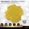 100 Pack Yellow Beverage Napkins, Big Party Pack, 2 Ply, Ideal for Wedding, Party, Birthday, Dinner, Lunch, Cocktails. (5 x 5) by Amcrate view 4