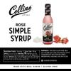 Collins Rose Syrup - Rose Flavor Simple Syrup - Real Sugar Cocktail Syrups - Soda Water Flavors, Cocktail Mixers - 12.7oz Set of 1 view 2