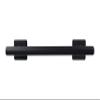 12-inch Coronado Designer Straight Bathroom Shower Grab Bar with Decorative Square Flanges, Matte Black view 1