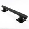 12-inch Coronado Designer Straight Bathroom Shower Grab Bar with Decorative Square Flanges, Matte Black view 3
