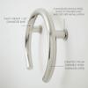 12-inch Huntington Shower Valve Grab Bar Front Mount, ADA Compliant, Polished view 3