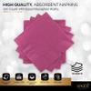 100 Pack Bright Pink Beverage Napkins, Big Party Pack, 2 Ply, Ideal for Wedding, Party, Birthday, Dinner, Lunch, Cocktails. (5 x 5) by Amcrate view 4