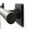 24-inch Coronado Designer Straight Bathroom Shower Grab Bar with Decorative Square Flanges, Matte Black view 4
