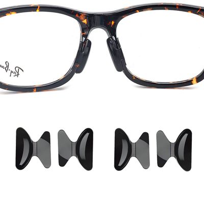 Eyeglass Nose Pads Adhesive 15 Pairs Silicone Soft Anti Slip Nose Pads for Glasses Sunglasses Plastic Frames (Black 2.5mm)