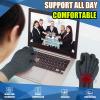 2 Pairs Fingerless Arthritis Gloves for Women Men, Hand Compression Gloves for Relieve Pain from Carpal Tunnel, Rheumatoid, Osteoarthritis, RSI, Support Typing (Small, Pure Black1+Pure Black1) view 3