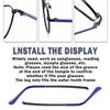 1 Pair Metal Eyeglass Replacement Arm, Eyewear Frame Temple Replacement Universal Sunglasses Arm Legs Replacement for Thin Metal Glasses, SunglassesBlue view 4