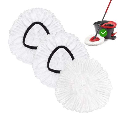 3 Pack Spin Mop Replacement Head Mop Refill Compatible with Oceda Triangle Swivel Mops Microfiber Swivel Mop Refill,Deep Clean,Machine Washable and Easy to Replace