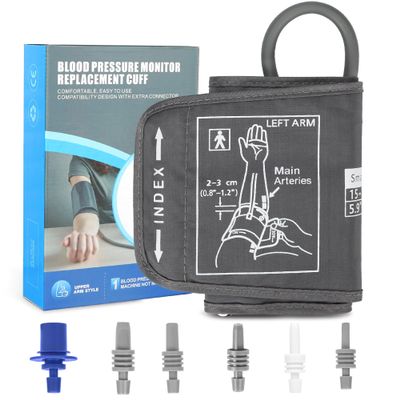 Extra Small Blood Pressure Cuff 5.9-9.5, Only for Slim or Tiny Arms, Replacement Arm Cuff with 6 Connectors, Use Original Connector if Not Compatible