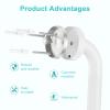 16 Inch Angled Grab Bar 2 Pack, ZUEXT Anti Slip White Shower Grab Bar Handles, Stainless Steel Knurled Bathroom Balance Bar, Safety Hand Rail Support,Handicap Elderly Injury Senior Assist Bath Handle view 4