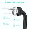 16 Inch Angled Grab Bar 2 Pack, ZUEXT Anti Slip Black Shower Grab Bar Handles, Stainless Steel Knurled Bathroom Balance Bar, Safety Hand Rail Support,Handicap Elderly Injury Senior Assist Bath Handle view 4