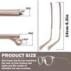 1 Pair Metal Eyeglass Replacement Arm, Eyewear Frame Temple Replacement Universal Sunglasses Arm Legs Replacement for Thin Metal Glasses, SunglassesCoffee view 2