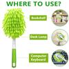 Microfiber Duster for Cleaning, Hand Washable Dusters with 4 pcs Replaceable Microfiber Head,Wet and Dry Use, Detachable Cleaning Supplies for Office, Car, Window, Furniture, Wall view 3