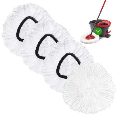 4 Pack Spin Mop Replacement Head Mop Refill Compatible with Oceda Triangle Swivel Mops Microfiber Swivel Mop Refill,Deep Clean,Machine Washable and Easy to Replace