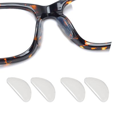 20 Pairs Eyeglasses Nose Pad, Soft Silicone Pads Glasses Adhesive Anti-Slip Nose Pads for Eyeglass Glasses Sunglasses (Clear 1.0mm)