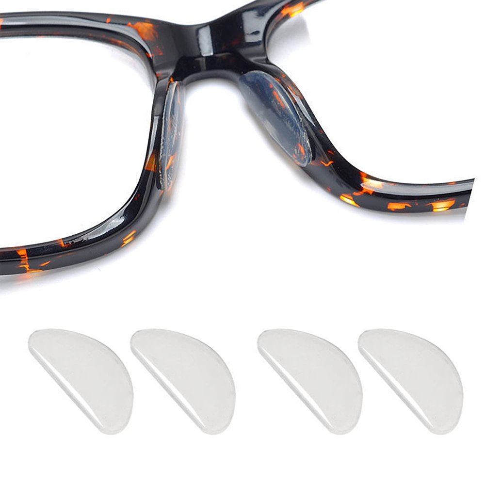 20 Pairs Eyeglasses Nose Pad, Soft Silicone Pads Glasses Adhesive Anti-Slip Nose Pads for Eyeglass Glasses Sunglasses (Clear 1.0mm)