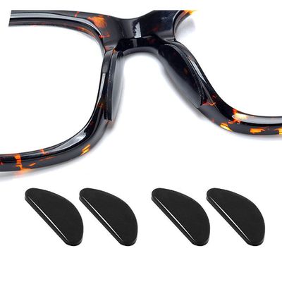 20 Pairs Eyeglasses Nose Pad, Soft Silicone Pads Glasses Adhesive Anti-Slip Nose Pads for Eyeglass Glasses Sunglasses (Black 1.5mm)