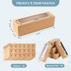 NPLUX Valentine Gift 36 Pack Macaron Boxes for 5-7 Macarons Container Packaging Strawberry Candies Sweets Boxes with Sticker for Gift Giving(Brown) view 3