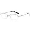 LUOMON Memory Titanium Eyeglasses for Women, Blue Light Blocking Glasses, Anti-Eyestrain Computer Reading TV Glasses, Anti-Glare EG003 Silver view 1