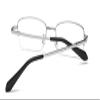 LUOMON Memory Titanium Eyeglasses for Women, Blue Light Blocking Glasses, Anti-Eyestrain Computer Reading TV Glasses, Anti-Glare EG003 Silver view 3