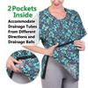 Post Shoulder Surgery Shirt for Women Shoulder Surgery Shirt Rehab Clothes with Drain Management Pockets(AA28-XXL) view 2