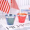 LIYH 100 Pcs 9 oz Red and Blue Disposable Plastic Cups, 4th of July Plastic Wine Glasses for Celebrate, 4th of July Disposable Party Cups for Independence Memorial Veterans Day 50 Each view 4
