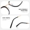 Cyxus Blue Light Glasses for Woman, Reduce Eye Strain and Migraine Perfect for Office and Programming Ultra-Light TR9O Frames for All-Day Comfort view 3