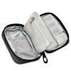 Kigai Black Solid Color Pill Case, Portable Weekly Daily Pill Case Bag Organizer with Zipper for Vitamins Medicine Supplements Travel Family Business view 2
