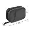 Kigai Black Solid Color Pill Case, Portable Weekly Daily Pill Case Bag Organizer with Zipper for Vitamins Medicine Supplements Travel Family Business view 3