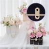 Kuzeelon 8pcs Flower Paper Gift Box - Valentine's Day Gift Wrap Bags with Metal Chain (White-8PCS) view 3